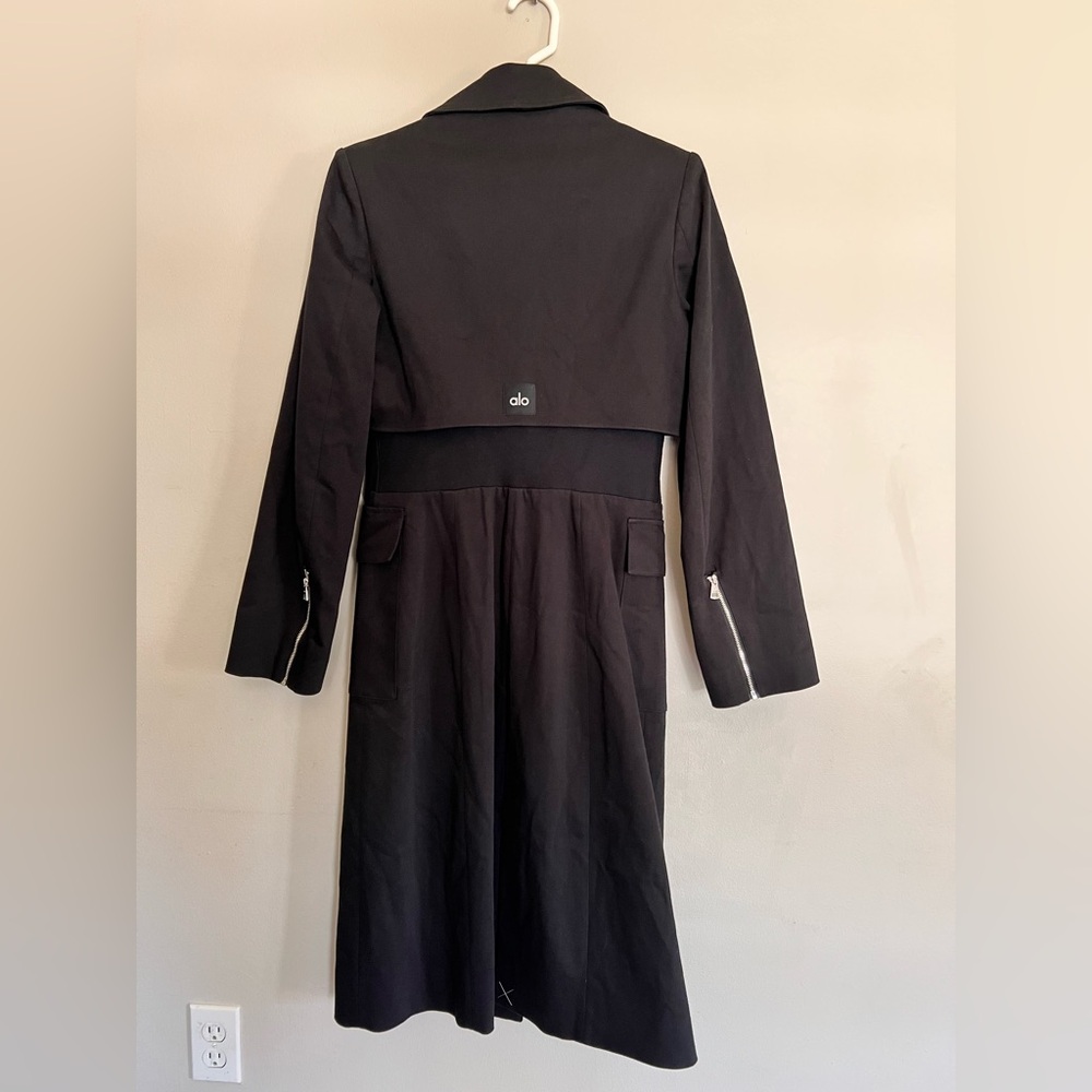 Alo Yoga Formation Black Trench Coat Size Small. - Picture 6 of 8